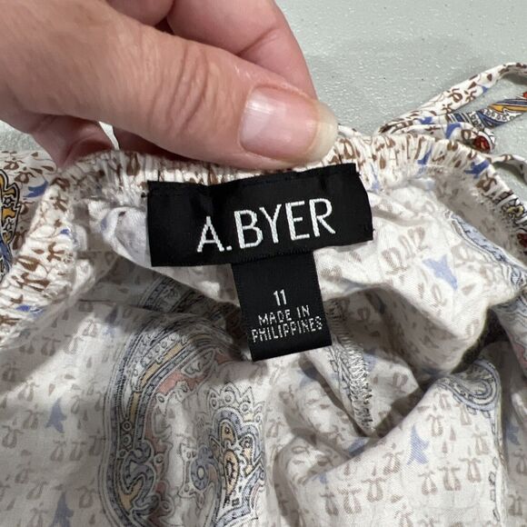 A. Byer Dress Juniors Size 11 Halter Neck Paisley Lightweight - Picture 10 of 14